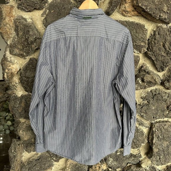 LACOSTE Long Sleeve Button Stripe Shirt Size 44‎ Slim Check Measurements XL - Picture 8 of 9